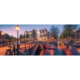 Ravensburger - Puzzle panorama noaptea in Amsterdam 1000 piese design nou Ravensburger - 1